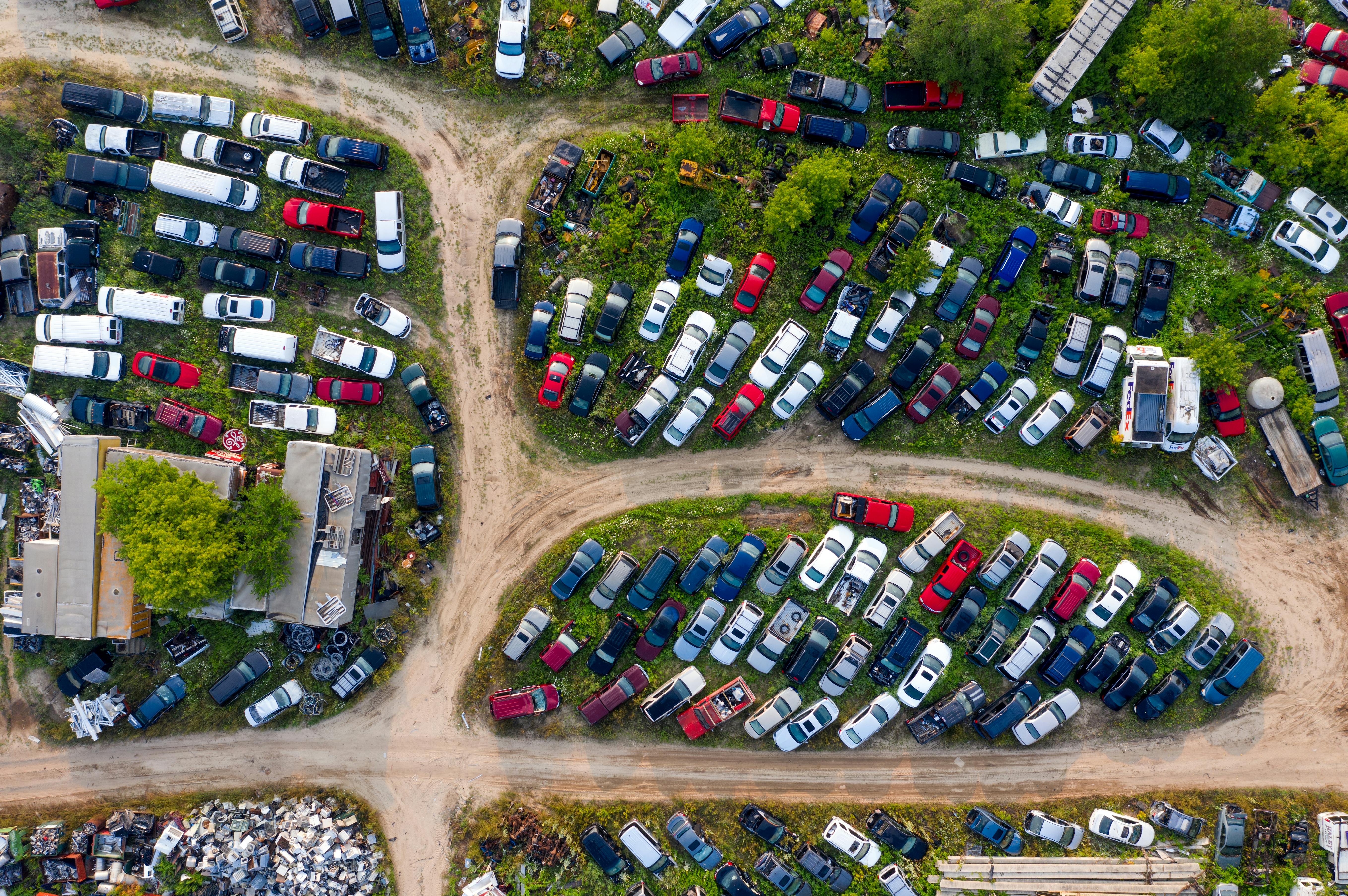 salvage-car-auction-aerial-shot