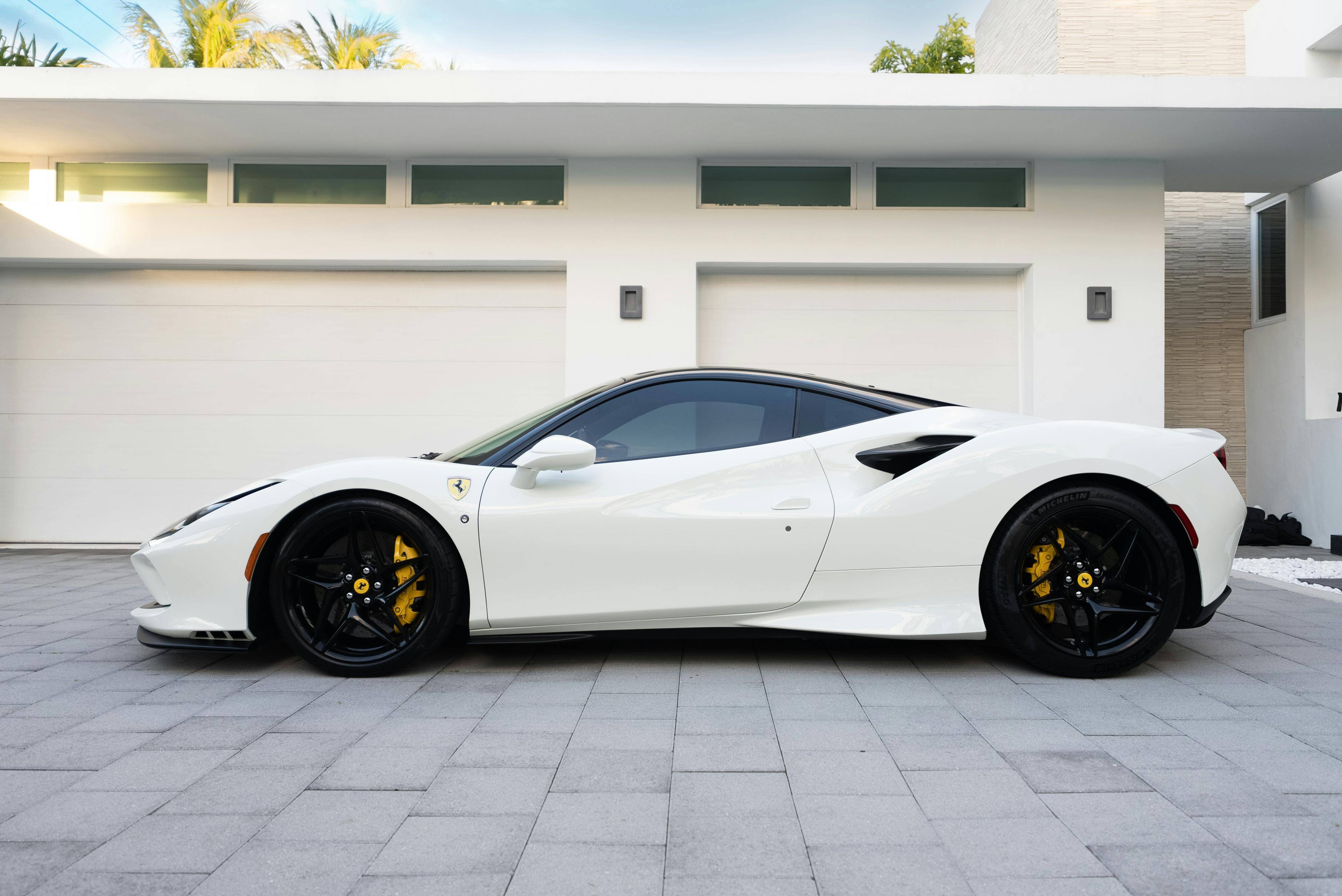 white-sports-car